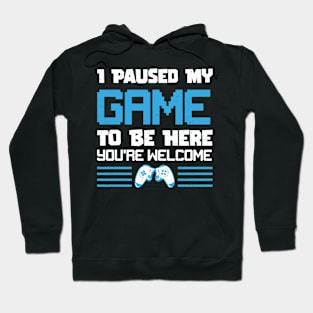 I Paused My Game To Be Here You're Welcome Gamer Hoodie